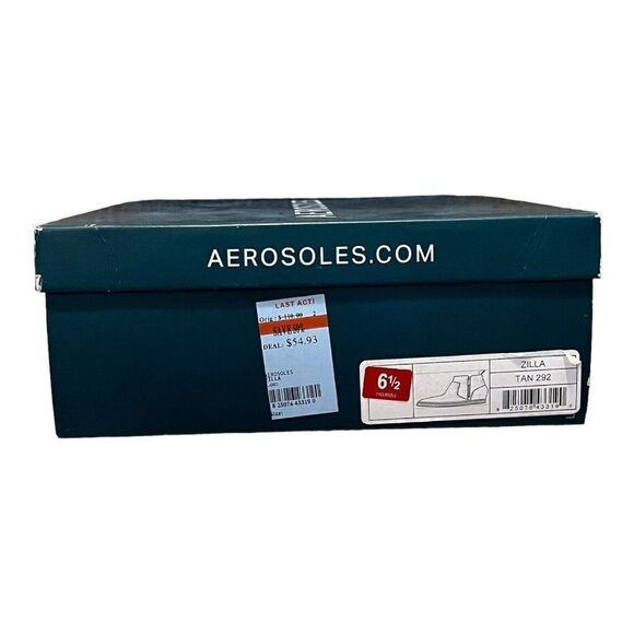 Aerosoles Womens Zilla Fashion Casual Sneakers Faux Leather Tan 6.5M New - Picture 7 of 7